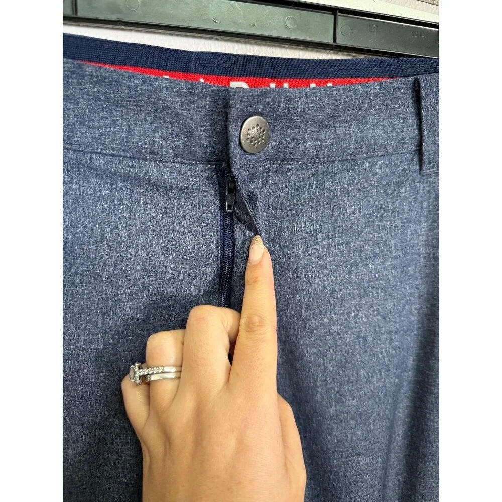 Puma Mens Heathered Navy Golf Pants W38/L32 Stretch Performance Athletic